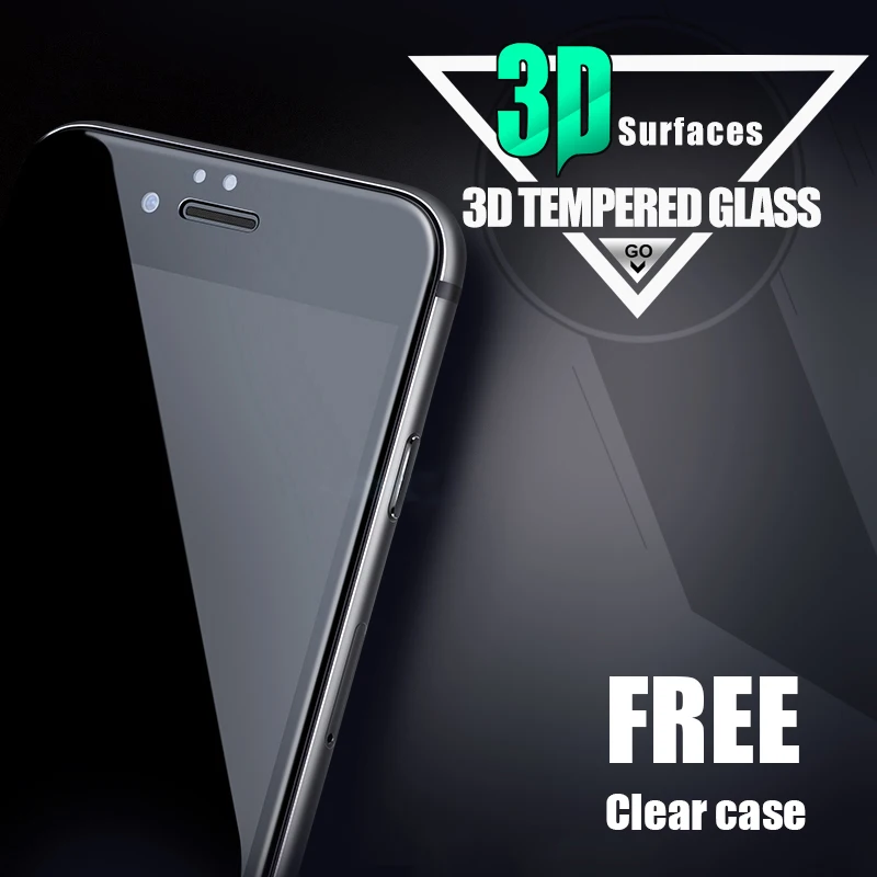 CHYI 3D закаленное стекло с закругленными краями для iphone 6 7 6s Защита от УФ 8 экрана