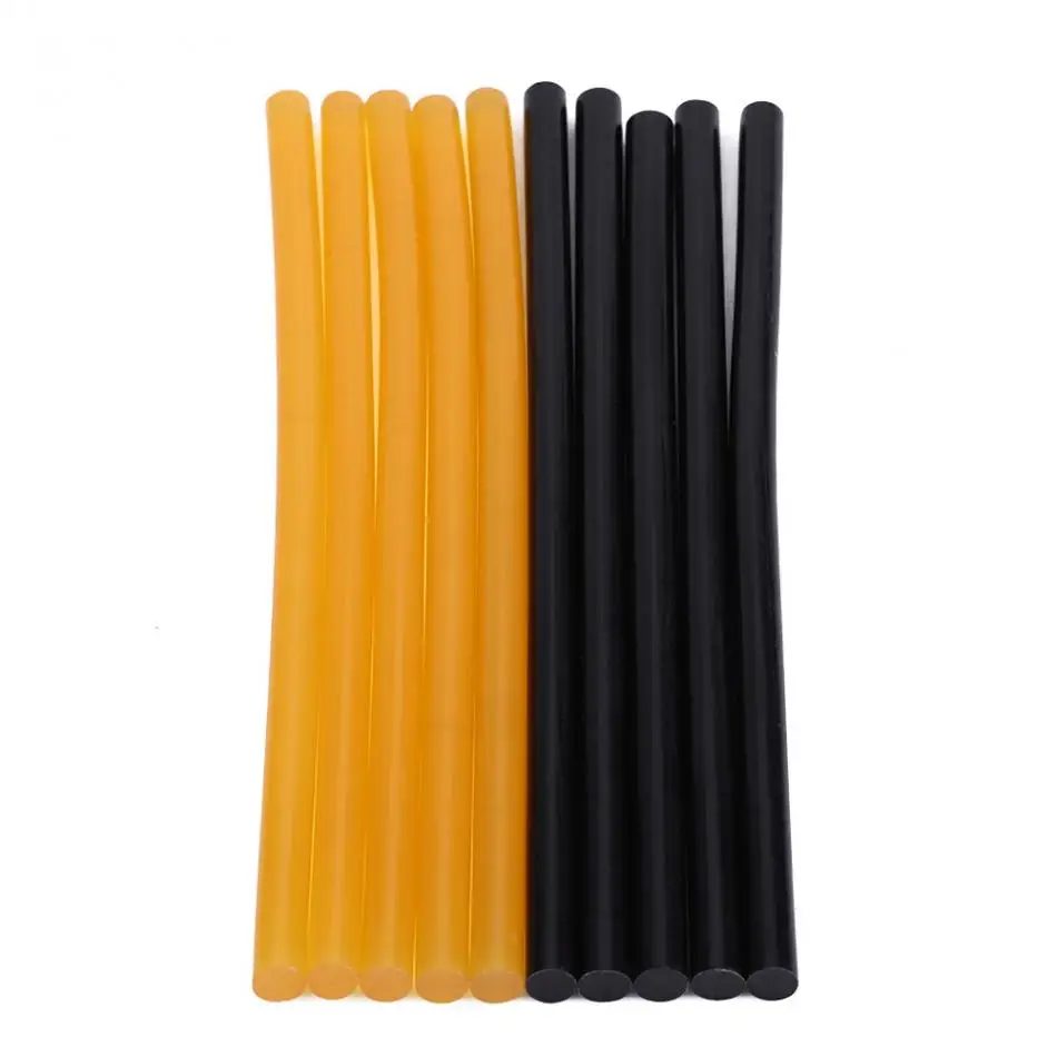 

10Pcs (5pcs Black +5pcs Yellow) Hot Melt Glue Sticks Paintless Dent Repair Tools Car Body Hail Removal Kit