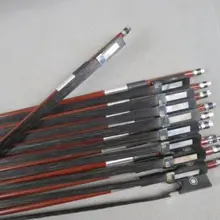 10 шт. черные волосы бразильского дерева 4/4 ученическая Скрипка Лук, эбеновая лягушка#7117