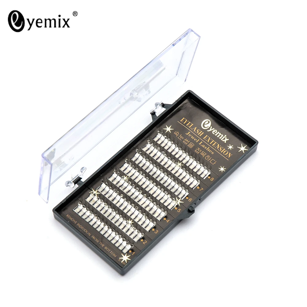 Eyemix High Quality crystal stones eyelashes Glitter Shimmery eye lash Rhinestone Pattern Stylish Party False Fake