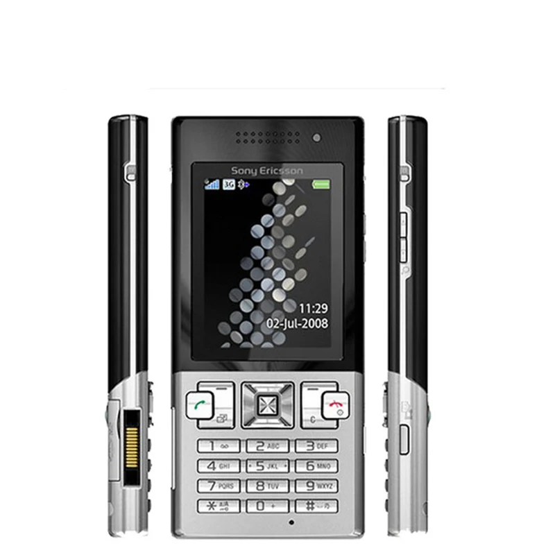 Unlokced sony Ericsson T700 мобильный телефон 3g Bluetooth 3.15MP камера FM разблокированный сотовый телефон - Цвет: Черный