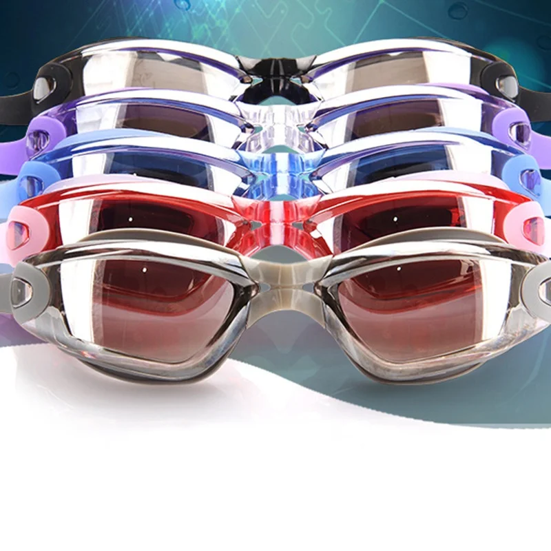Новинка, 1 комплект/очки для плавания ming с шапкой+ ушной затычкой+ зажим для носа+ чехол, водонепроницаемые очки для плавания, анти-туман, УФ, профессиональный спорт