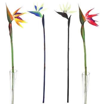 Hot Sale Large Bird Of Paradise Tropical Flower Artificial Fowers For Decoration Party Wedding Decoration Marriage Fake Flowers