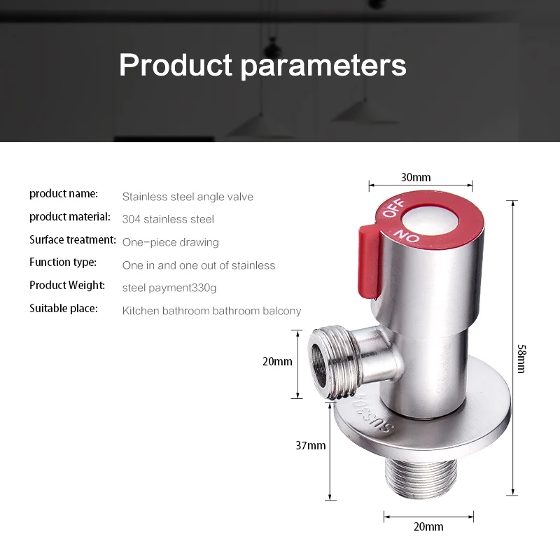 Угловые Клапаны JIKU SUS304 из нержавеющей стали, матовые кухонные аксессуары для ванной комнаты, угловой клапан для унитаза, раковины, водонагреватель