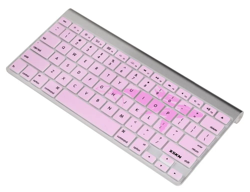 XSKN Серия животных художественная клавиатура с милым Китом дизайн Ультратонкий силиконовый чехол для клавиатуры для Macbook Pro 13 15 17 дюймов, розовый