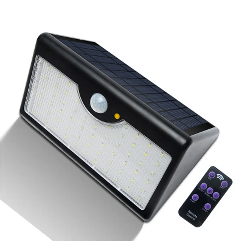 

TAMPROAD 1300lm Solar Light Security Lighting 60 leds Infrared Sensor Lamp Street Garden Wall Yard with Remote Control 5 Modes