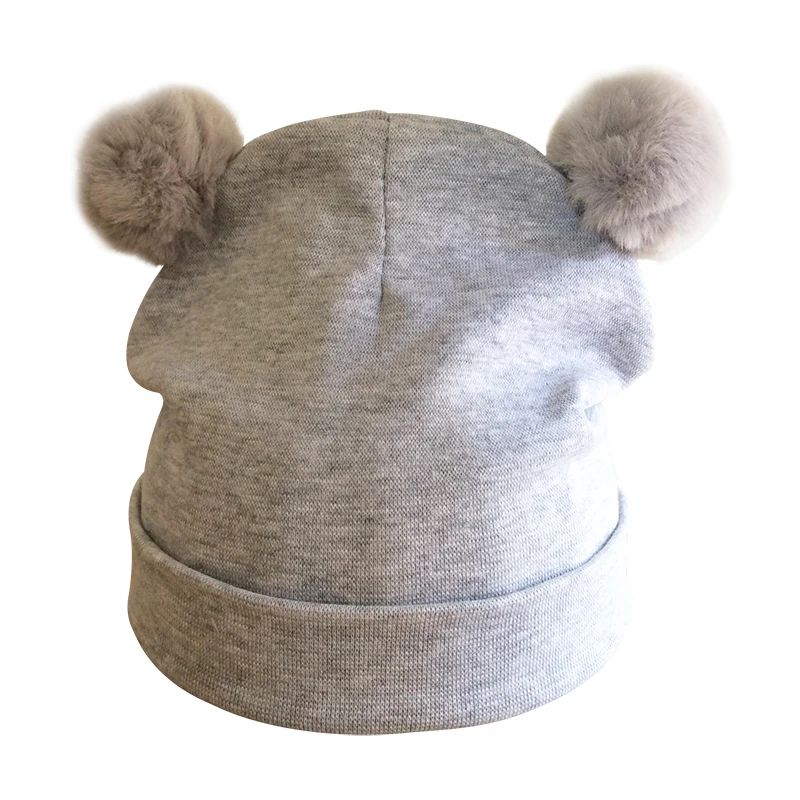 Partisig/детская шапка с двойным помпоном для девочек; хлопковая детская шапка; модные детские шапки; шапка s