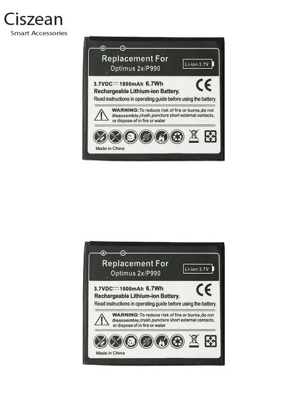 2 шт./лот 1800 мАч FL 53HN запасная батарея для LG Optimus 2X/3D SU660/S P920 P993 P990 P999 Thrill 4G G2x C729 SU760