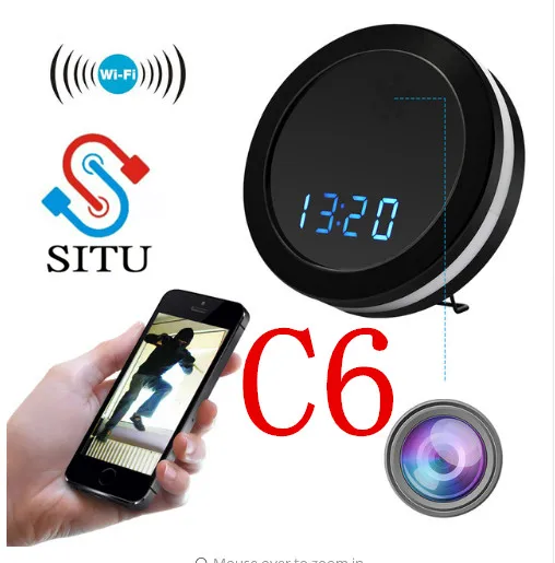 

Table Clock Mini Camera Night Vision Electronic Clock Wireless WIFI Camera IP P2P CCTV TV Baby Monitor Home Security Monitoring