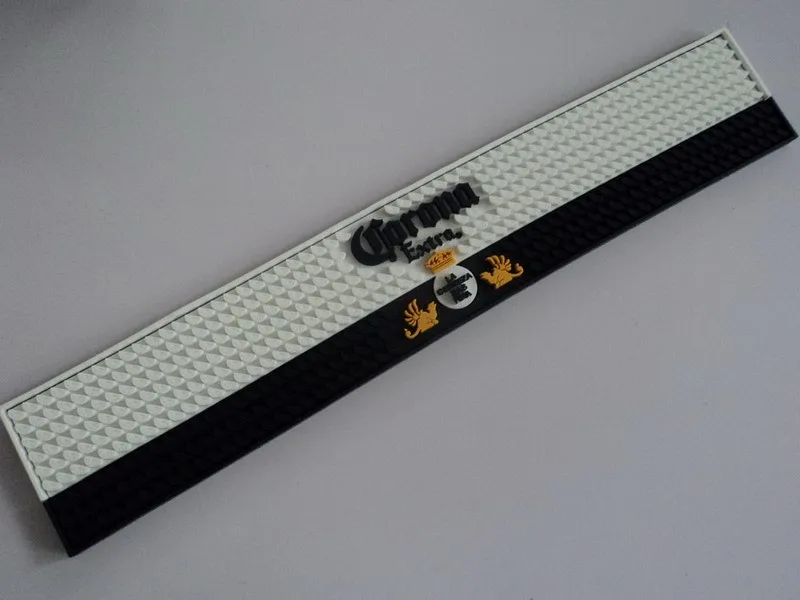 

corona Black/White PVC Rubber Bar Mats Hot Sale universal counter pad plastic rubber table mat pads