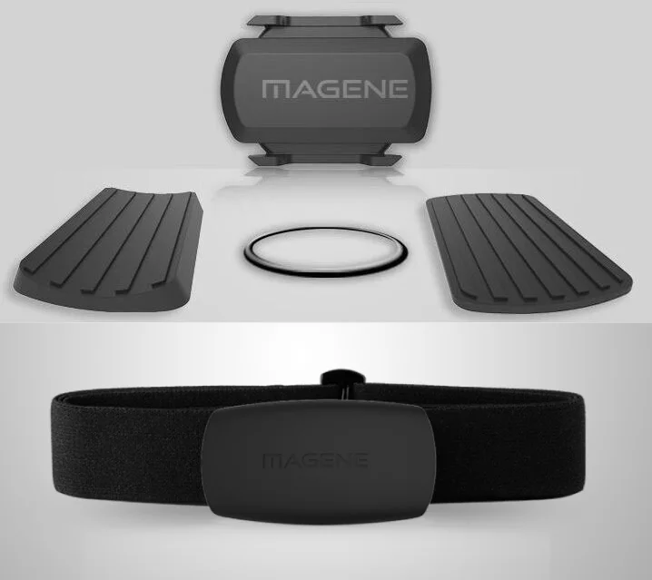 Велокомпьютер MAGENE 210 Mover H64 с датчиком скорости пульсометром и Bluetooth для Garmin Edge bryton