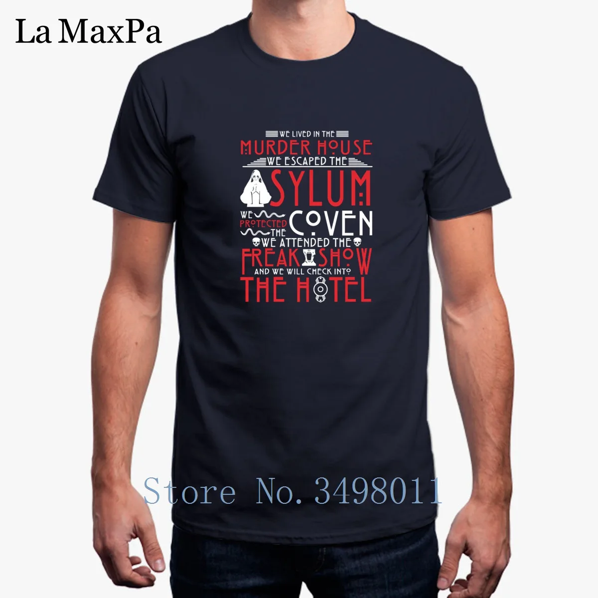 Футболка мужская с принтом Американская история ужасов мы живем в убийце|t shirts for