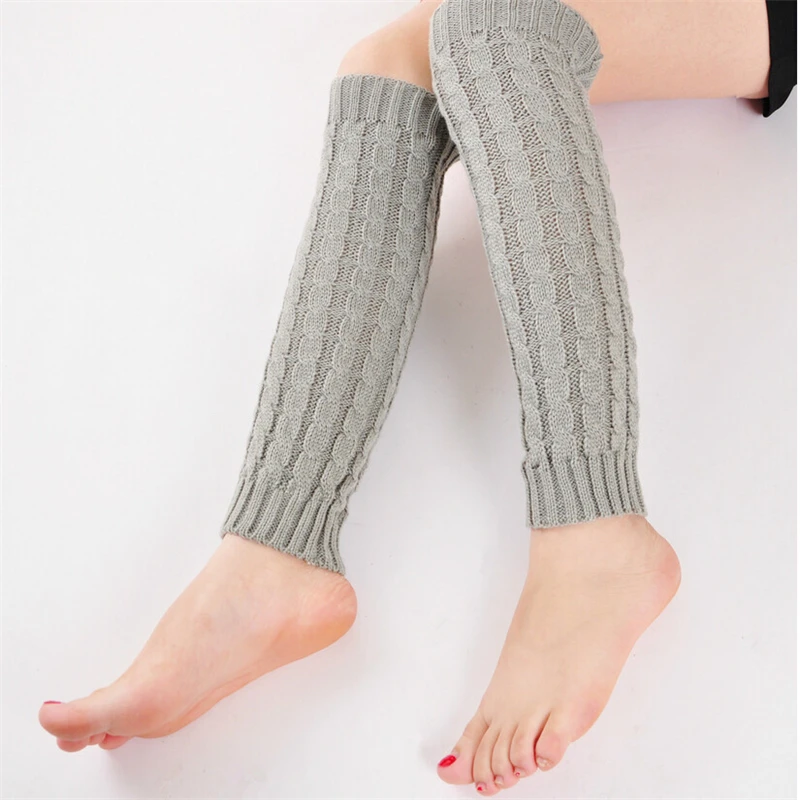 Trendy Useful Women Ladies Winter Knitting Stripe Crochet Solid Color