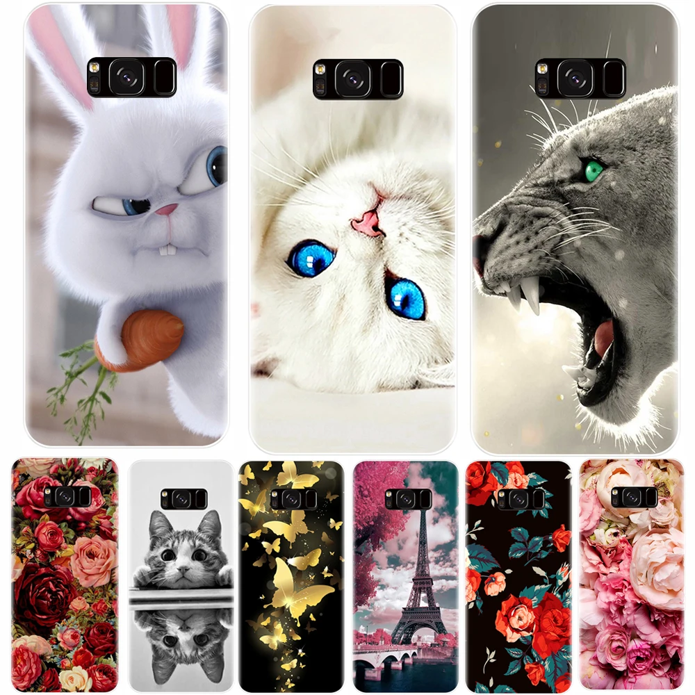 

Phone Case For Samsung Galaxy S5 S6 S7 Edge Soft Silicone TPU Cute Cat Painted Back Cover For Samsung Galaxy S8 S9 Plus Case