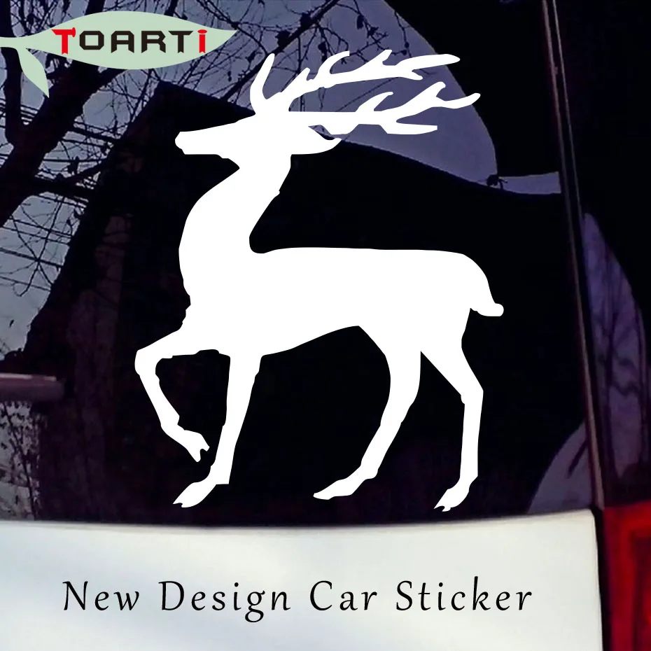 10.2*12.7 CM Deer Car Stickers Pattern Vinyl Animal Decal For Cars Waterproof Window Auto Laptop