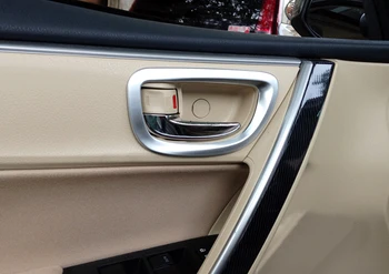 

Accessories Car-Styling ABS Interior Inner Car Door handle bowl 4pcs for Toyota Corolla For Toyota Corolla 2014 2015 2016 2017