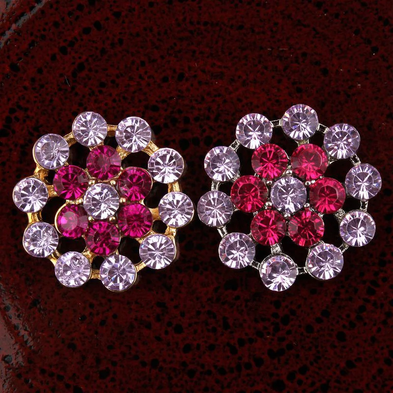30pcs Alloy colorful Rhinestone Buttons for Hair Flower Center Wedding Invitation Embellishment Scrapbooking Handcraft | Дом и сад