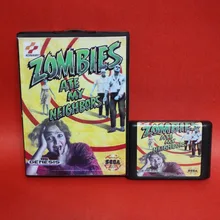 Zombies Ate My neidours 16 бит MD карта с розничной коробкой для Sega megadrive Видео игровой консоли системы
