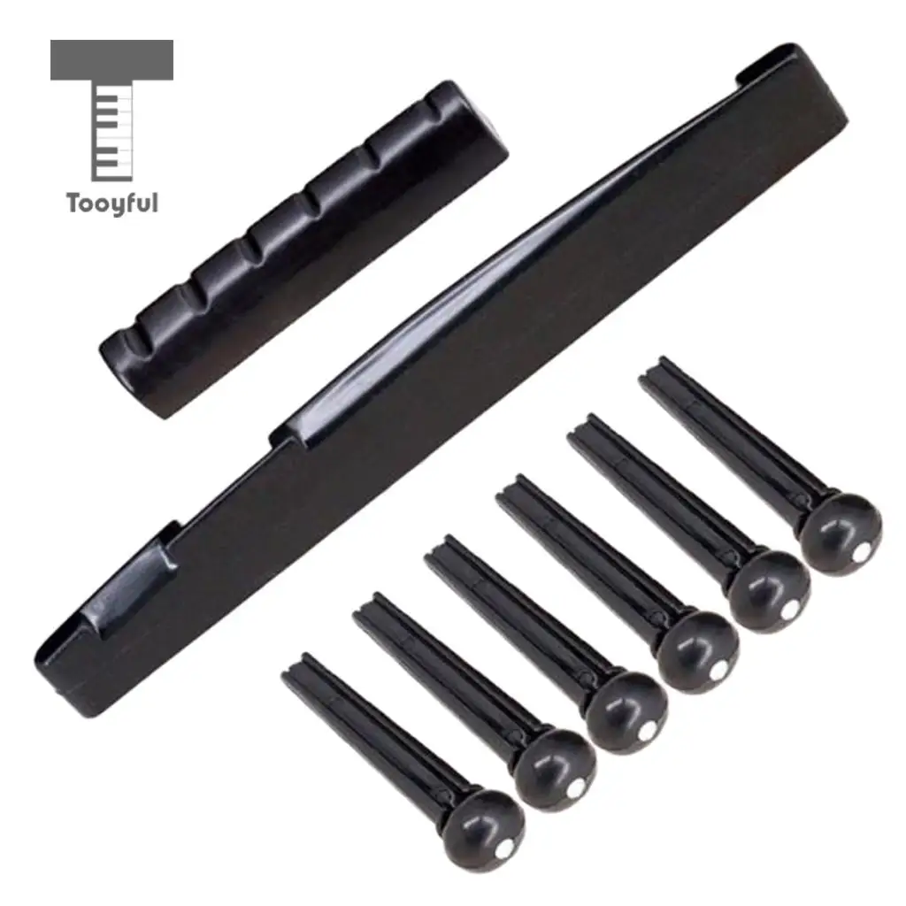 

Tooyful Set of Professional Guitar Bone Bridge Pins Saddle Nut Kit for Acoustic Guitar Parts Guitarist Tools Instrument Parts