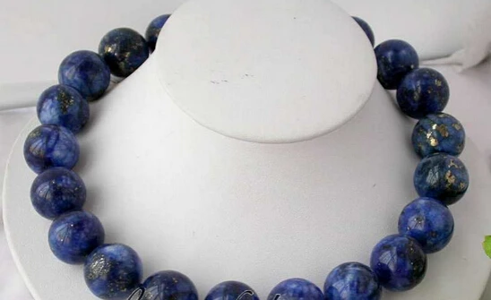 

FREE SHIPPING>>>@@ > N2573 17" big blue nature round lapis lazuli bead necklace