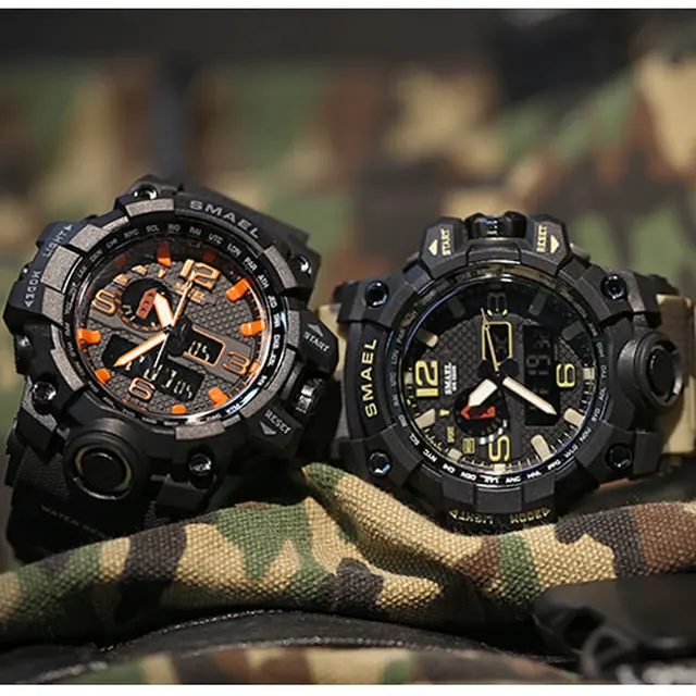 SMAEL luksusowych marek wojskowych zegarki sportowe mężczyźni kamuflaż PU paski podwójny wyświetlacz LED Watch mężczyźni Fashion casual Dive 50m xfcs tanie i dobre opinie Quartz Wristwatches Complete Calendar Shock Resistant Rattrapante Stop Watch LED display Auto Date Water Resistant Back Light Chronograph Multiple Time Zone Alarm Perpetual Calendar SMAEL luksusowych marek wojskowych zegarki sportowe mężczyźni kamuflaż PU paski podwójny wyświetlacz LED Watch mężczyźni Fashion casual Dive 50m xfcs tanie i dobre opinie Quartz Wristwatches Complete Calendar Shock Resistant Rattrapante Stop Watch LED display Auto Date Water Resistant Back Light Chronograph Multiple Time Zone Alarm Perpetual Calendar