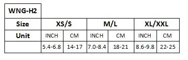 WNGH2 Size Information