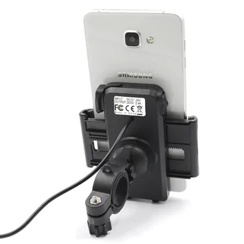

YMZ3WZY 12V/24V Waterproof Car Boat Motorcycle Dual USB Charger LED Voltmeter Phone Holder with Charge Function