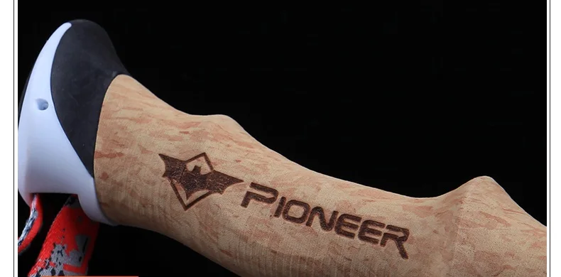 Pioneer 1 пара телескопические Углеродные волокна треккинговые трости для пеших прогулок палки Регулируемый альпеншток