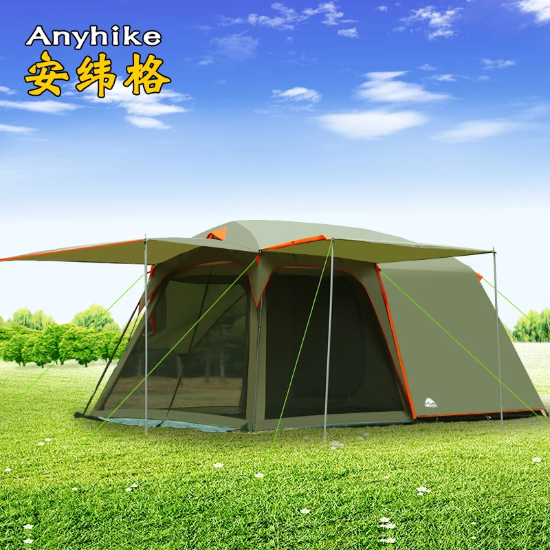 Buy  New 5-8 Person One Hall One Bedroom Double Layer Waterproof 4 Season Sunscreen Camping Tent Large B