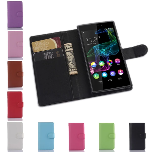 Горячий Стиль Кошелек PU Кожа Case Для Wiko Ridge 4G (5.0 '') с Подставкой Функции и Карты