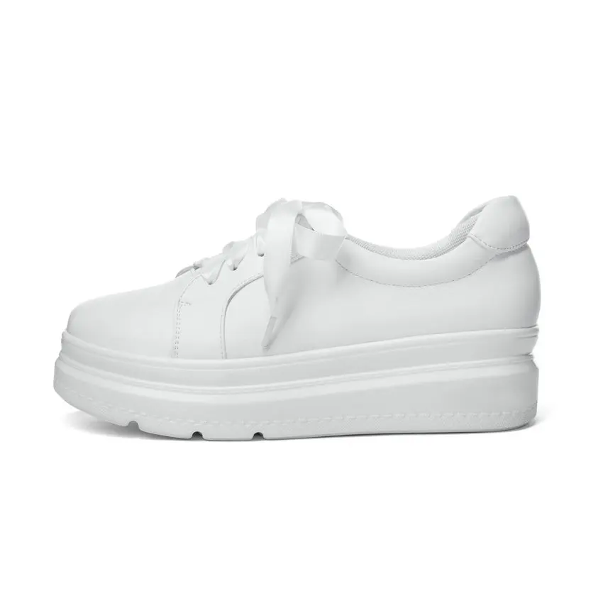 Bout 2019 De Noir Plate Vulcaniser Talon 43 Pompes Femmes rose Taille 35 À Med Pour Chaussures Western Arrondi Esveva forme blanc Style Lacets f0qpgpw