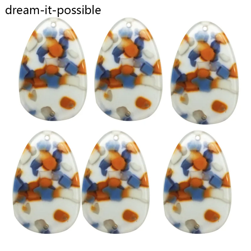 

dream-it-possible 12 pcs 3.5cm new diy clear acrylic accetic acid resin geometric earrings jewelry accessories parts for making