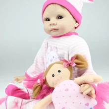 Новинка 52 см принцессы розовый кролик детские Кукла реборн игрушки, игровой дом игрушки для ребенка, девочки Brinquedos силикона возрождается младенцев
