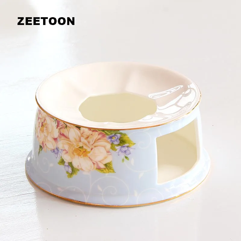 

Pastoral Style Tea Warmer Warm Tea Stove Ceramic Bone China Teaware Accessories Candle Heater Candlestick Pot Base Night Lights