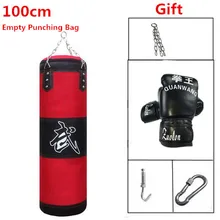 60/80/100 см красные, синие мешок с песком для фотостудии видео фото утолщенный холст боксёрская груша спортивные учебный крючок висит Kick пустой боксерские сумки с перчатками