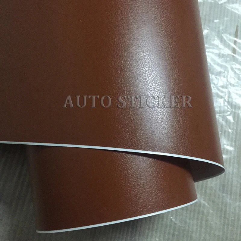 brown coffee leather car interior vinyl wraps 3