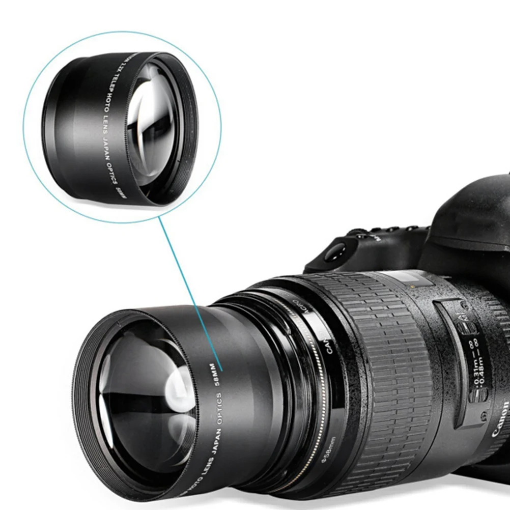58мм2. 0X Профессиональный телеобъектив+ Ткань для очистки для Canon Nikon sony Pentax