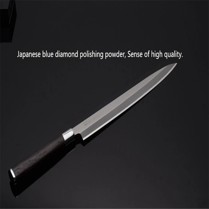 

9.5'' Sushi Yanagi Knife Salmon Slicer Fish/Meat Filleting Single Bevel Right Edge Germany 1.4116 Steel Blade Super Sharp 10.1G
