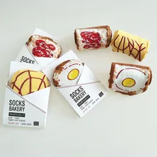 Мультфильм жаккард варенья хлеб ананас булочки гренок с яйцом носки со смешным рисунком женские Япония Мода хлопок унисекс парные носки едят носки