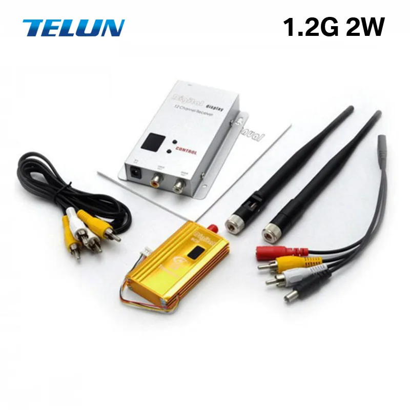 

1.2G Hz 8CH 2W 2000mW FPV 1-5km Distance Wireless Audio Video CCTV Transmitter Receiver Partom