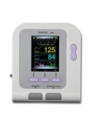 

Digital Arm Blood Pressure Monitor Contec08A Heart Beat Meter, Sphygmomanometer Optional Oximeter Probe