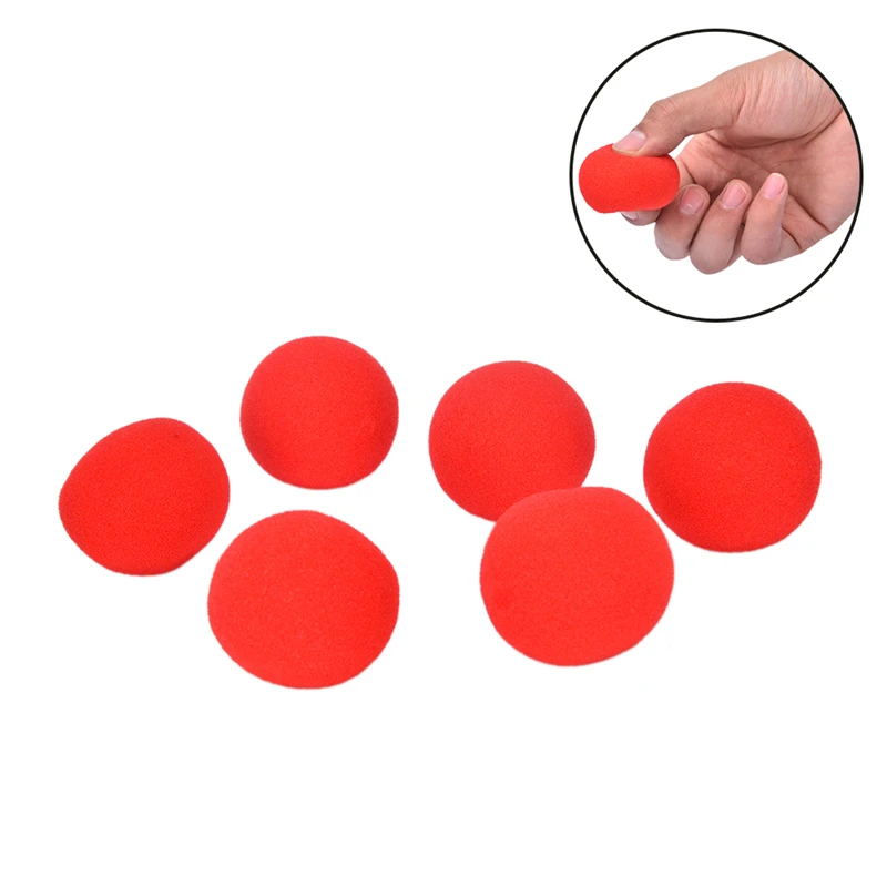 

1Pcs Red Finger Magic Props Soft Red Sponge Ball Close-UP Street Classical Illusion Stage Comedy Tricks 4.5cm