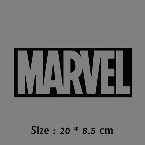 Наклейки MARVEL с теплопередачей, наклейки с железной аппликацией, одежда, футболка, сделай сам, украшение, а-уровень, моющиеся, легко печатаются, черные, TH-MAL - Цвет: D-MAL