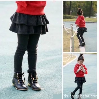 

Classic GIRLS leggings kids ruffles princess tights girls* cotton height 80-150cm spring or winter velvet 2 option 5 solid color