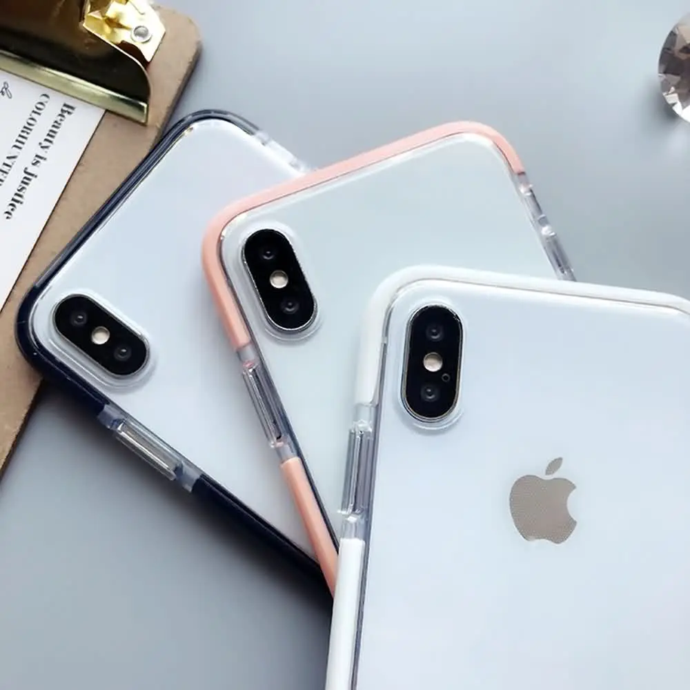 L FADNUT прозрачный силиконовый мягкий чехол из тпу для iPhone 7 Plus 8 6S 6 противоударный