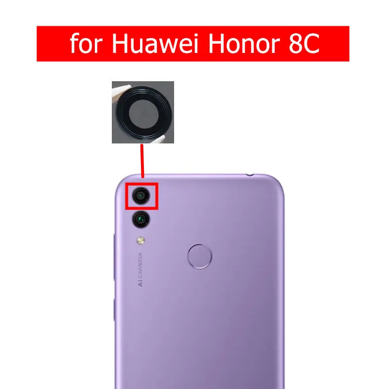 

for Huawei Honor 8C Camera Glass Lens Back Rear Camera Glass Lens with Glue for for Honor8C Replacement Repair Spare Parts
