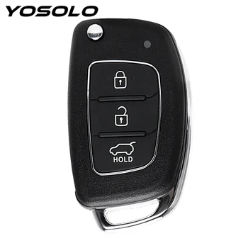 

YOSOLO 3 Buttons For Mistra Hyundai Solaris ix35 ix45 Verna Santa Key Case Fob Shell Car Key Car Accessories Replacement Remote
