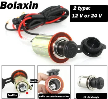 

Bolaxin Waterproof Car Cigarette Lighter Assembly Socket Car Power Outlet Motorcycle Modified Power Socket Female Base 12v24v
