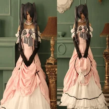 New Lady Girl Black Butler Ciel Phantomhive Kuroshitsuji Dress font b Women b font Lolita Pink