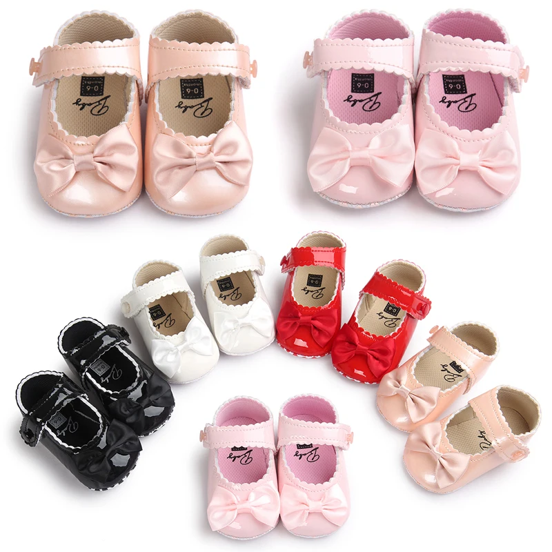 2018 детская обувь для новорожденных девочек на мягкой подошве принцесса обувь для малышей с бантом Prewalker